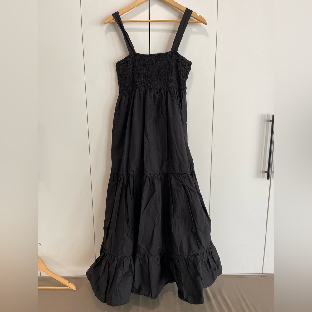 Black Maxi Zara Dress with Ribbed Top